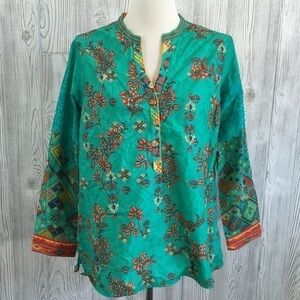 Biba Top Green Multicolored Size 42